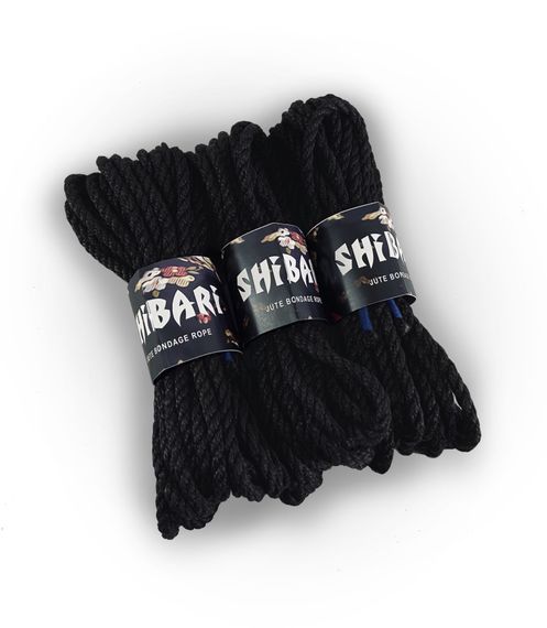 Джутова мотузка для шібарі Feral Feelings Shibari Rope, 8 м чорна | Зображення 1