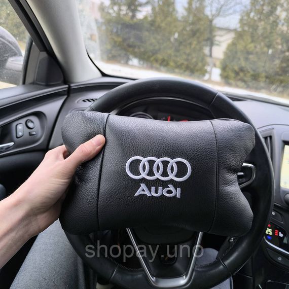 Подушки-подголовники для салона автомобиля Audi, Подушка для машины под шею, Подарок подушка дорожная KW-91 | Зображення 3