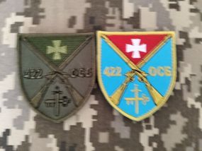 Шеврон 422 ОСБ (2шт голубой + зеленый)