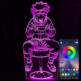 Акриловый светильник-ночник управление с телефона Наруто рамен tty-n000862