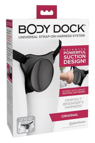Трусики для страпону з присоскою Pipedream Body Dock Original чорні sexstyle | Зображення 5