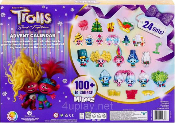 Новогодний адвент календарь 2024/2025 Тролли Оригинал DreamWorks Trolls Band TogetherAdvent Calendar | Зображення 2