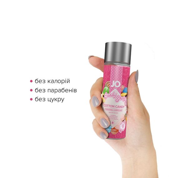 Лубрикант на водній основі JO H2O — Candy Shop — Cotton Candy (60 мл) без цукру та парабенів | Зображення 1