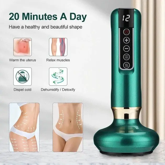 Вакуумний антицелюлітний масажер для тіла Cupping Massager DS-A15 з інфрачервоним підігрівом • Баночний лімфодренажний масажер 12 рівнів вакууму живлення 5V | Зображення 5