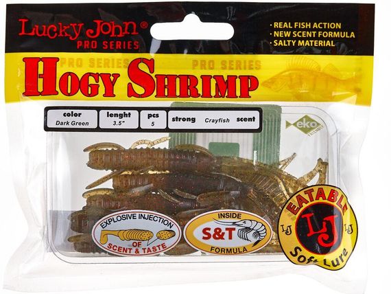 Виброхвосты съедоб. искусст. LJ Лаки Джон Pro Series HOGY SHRIMP 3.5in (08.90)/SB05 5шт. | Зображення 1