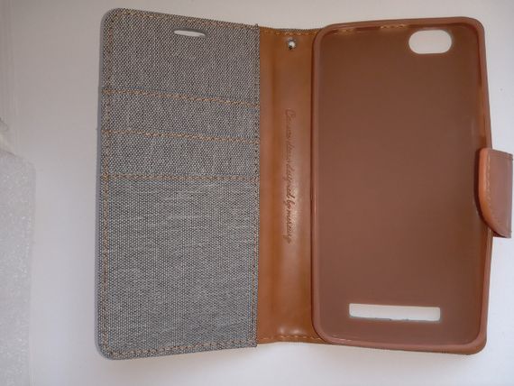 Чохол-книжка Goospery з тканини для Lenovo A2020 Vibeс сірий | Зображення 1