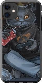 Чохол на iPhone 11 gamer cat із силікону FCh_033273