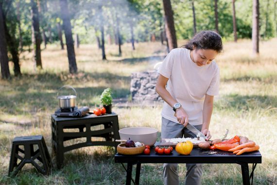 Стіл Tribe Camp Table Alu алюмінієвий чорний, Похідний стіл трайб для кемпінгу, Стіл регульований для риболовлі | Зображення 4