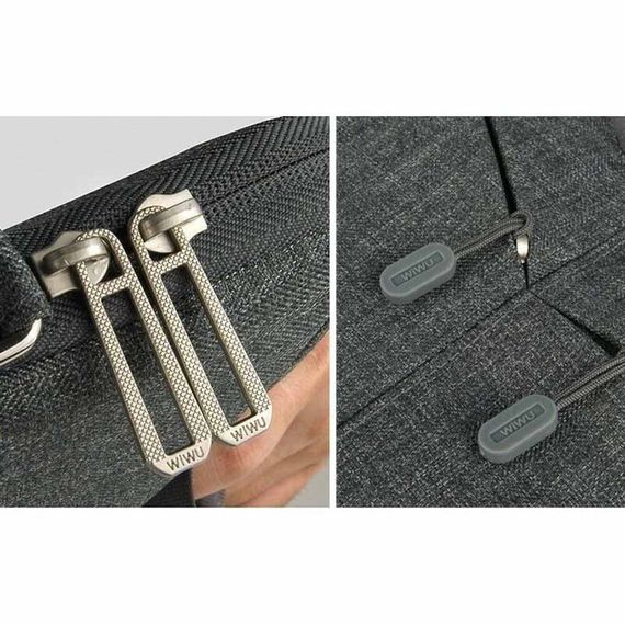 Сумка для ноутбуку WIWU City Commuter Bag 15.6" Grey | Зображення 5