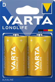 Батарейки VARTA LONGLIFE D BLI 2 ALKALINE (ж)