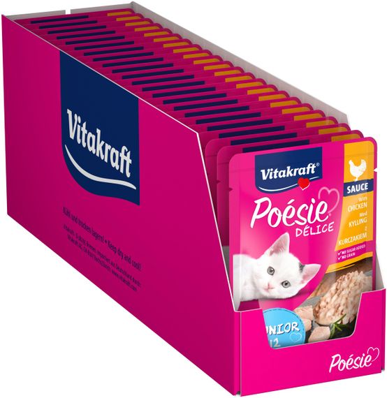 Вологий корм з куркою для кошенят Vitakraft Poesie Delice Chicken, 85 гр | Зображення 3