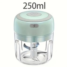 Мінібездротова електрична дробка для часнику, 250 мл, портативний подрібнювач, USB-зарядка