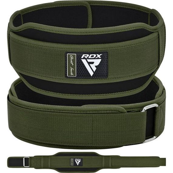 Пояс для важкої атлетики RDX RX5 Double Belt неопреновий Army Green S | Зображення 1