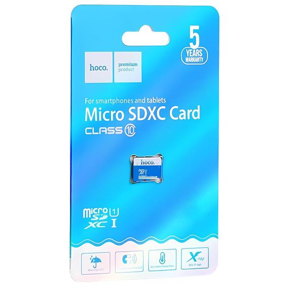 Карта пам'яті Hoco microSDHC Class 10 - 32GB (без адаптера) Blue | Зображення 1