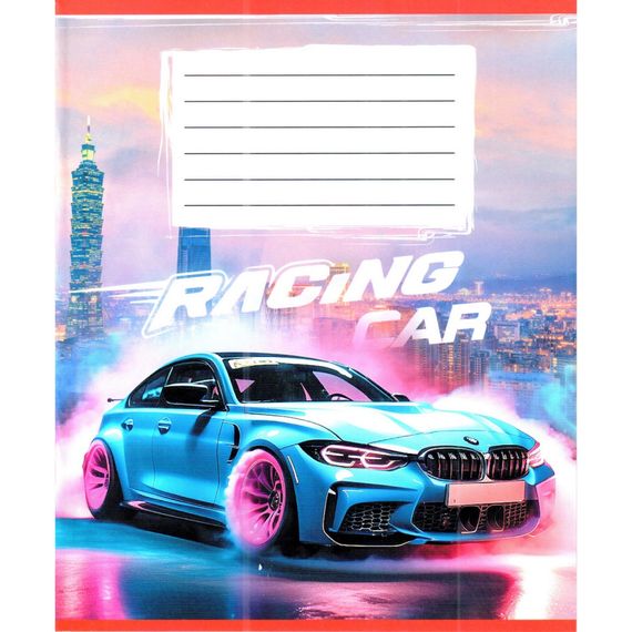 Тетрадь ученическая "Авто в дыму" 036-580051L-4 в линию, 36 листов (959057)
