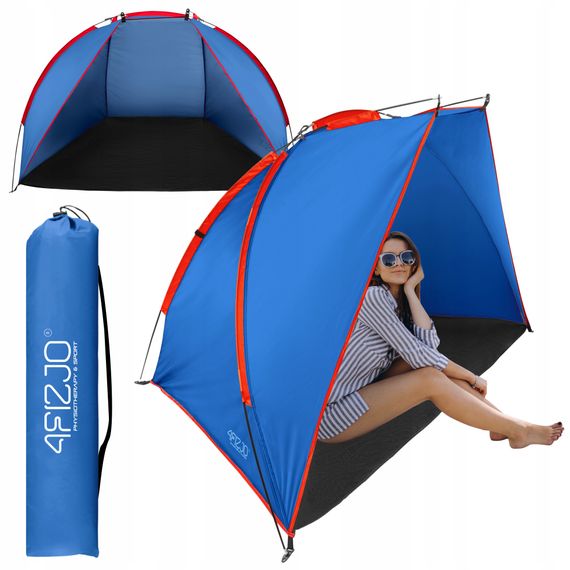 Намет пляжний 4FIZJO 200 x 115 см Blue/Red (P-5905973405171)