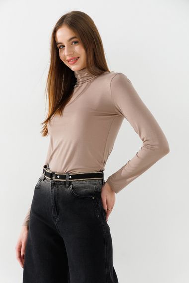 Гольф однотонний жіночий Jia Ying 7823 L Капучино shop (2000990900159) | Зображення 2