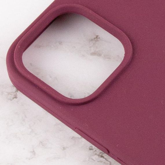 Чохол Silicone Case Full Protective (AA) для Apple iPhone 14 (6.1") Бордовий / Plum | Зображення 3