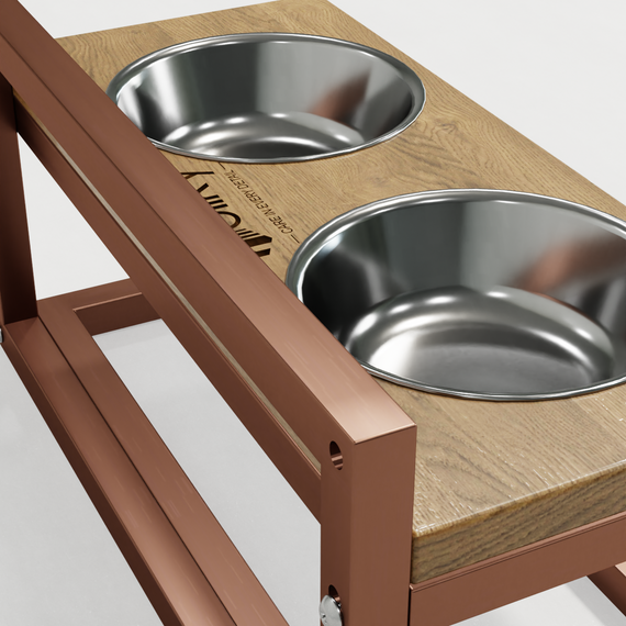 Миски на регулируемой подставке для маленьких собак Hollky Flex S (2 × 0.450 л) FS-422523-GLNT | Зображення 5