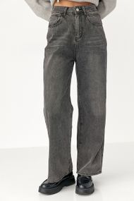 Прямі жіночі джинси Straight - чорний цвет, S (є розміри)