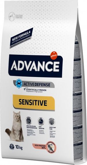 Корм Advance Cat Sensitive Salmon & Rice сухий для котів з чутливим травленням з лососем 10 кг