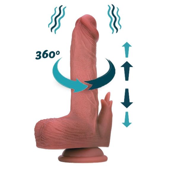 Реалистичный вибратор - Thrusting Dildo With Swing Motion And Heating Erospace Natural Play D7 Sex Aura | Зображення 4