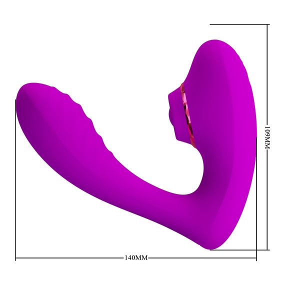 Вібромасажер PRETTY LOVE Naty Clitoral Thrusting Stimulator | Зображення 2