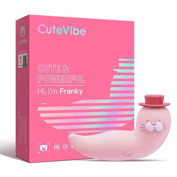 Вакуумный вибратор CuteVibe Franky Pink Sex Aura | Зображення 4