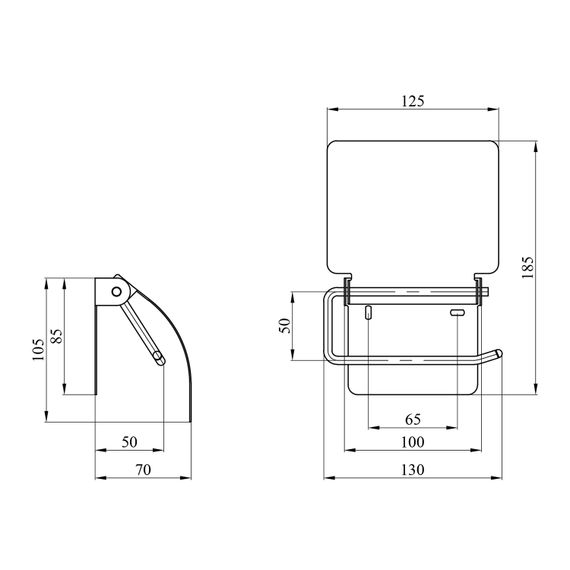 Тримач для туалетного паперу Kroner KRM Rizze - ACC302 (CV022903) | Зображення 1