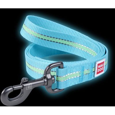 Поводок для собак WAUDOG Nylon светонакопительный S, Ш 15 мм фиолетовый (45662) | Зображення 2
