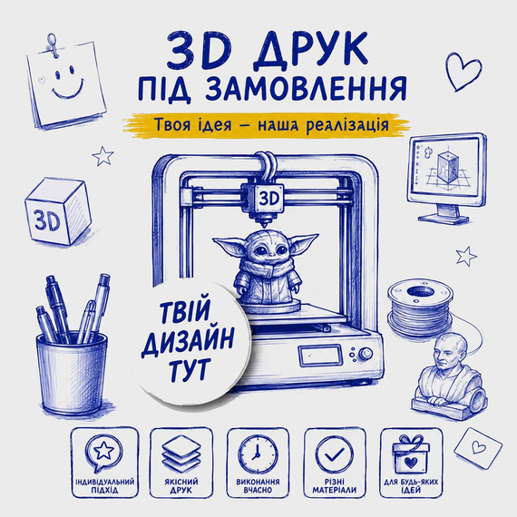 3D-друк на замовлення - виготовлення унікальних виробів з вашої 3D-моделі | Зображення 1