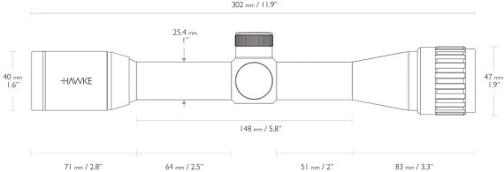 Приціл оптичний Hawke Vantage 4x32 сітка Mil Dot | Зображення 2