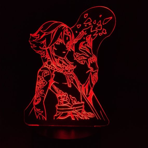 Акриловий світильник-нічник Сяо червоний tty-n000376