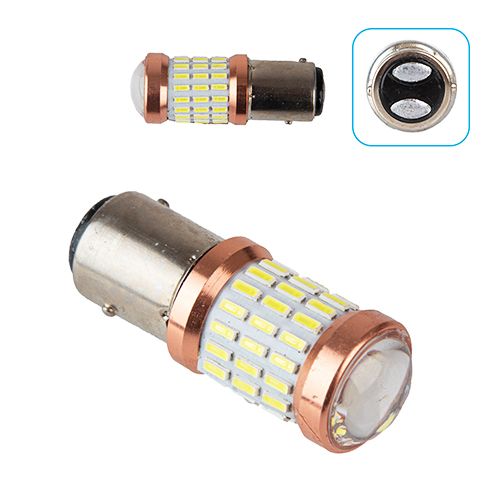 Лампа PULSO/габаритна/LED 1157/51+9SMD-3014 with lens/12-24v/2w/300lm White | Зображення 1