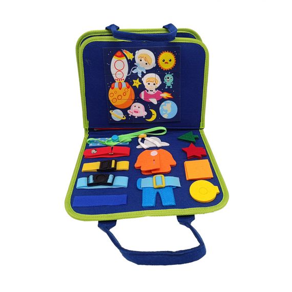 Детская развивающая сумочка-логика XX4428 тактильные, развивающие упражнения, из фетра | Зображення 2