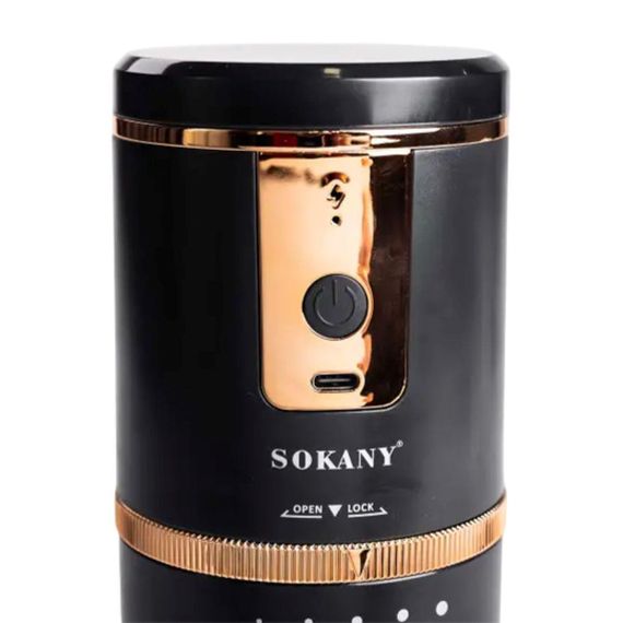 Кавомолка акумуляторна 1200 mAh USB автоматична 250 мл для дрібного помолу Sokany SK-04026 | Зображення 7