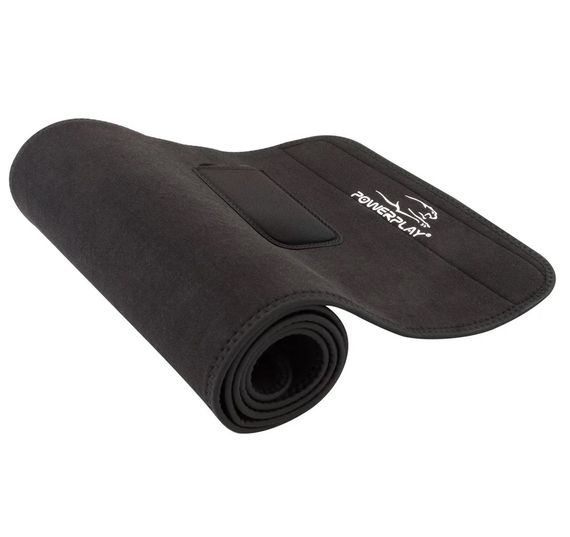 Пояс для схуднення PowerPlay 4301 (125*30 см) +  кишеня для смартфона Чорний | Зображення 2