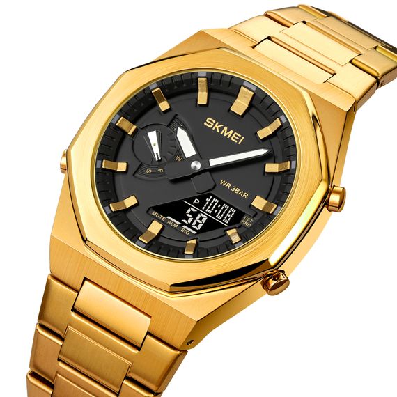 Чоловічий годинник Skmei 1816GDBK Gold-Black | Зображення 1