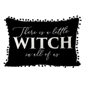 Подушка із мішковини з помпонами Witch 45x32 см (43PHBP_24S009)