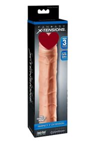 Насадка на член удлиняющая +7.6 см Pipedream X-Tensions телесная, 22.8 х 4.4 см sexstyle