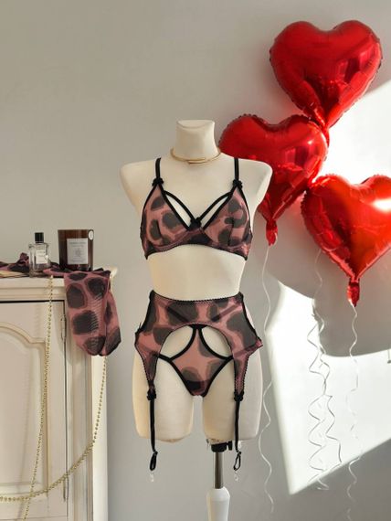 Леопардовий комплект білизни | Зображення 9