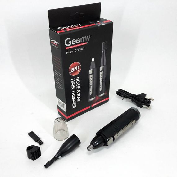 Бритва тример для носа і вух GEMEI GM-3109 2в1, Тример для бороди голови і носа скронь шиї HC-49 | Зображення 4