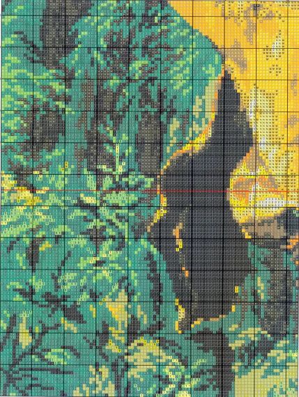 Набір для вишивання за нанесеною на канву схемою "Raining ".AIDA 14CT printed , 59*75 см | Зображення 5