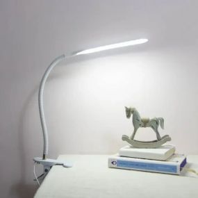 Настільна лампа на прищіпці гнучка LED Beluck BL-01 з кабелем USB