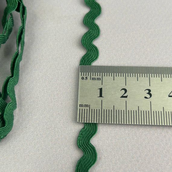 24 м - Тесьма Вьюнок-зигзаг 5 мм - хвойный | Зображення 1