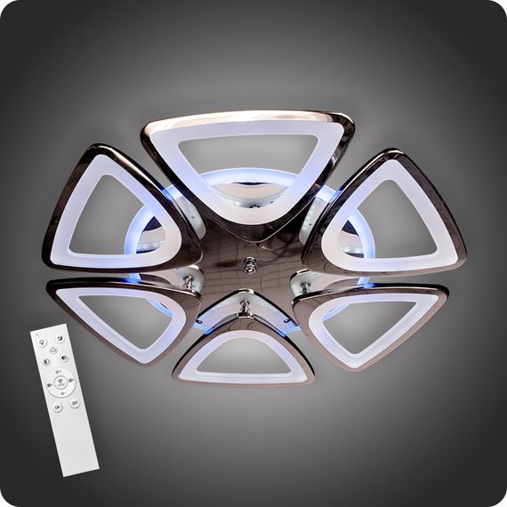 Люстра світлодіодна 517 Light 3color з пультом 120Вт Хром (01351) | Зображення 1