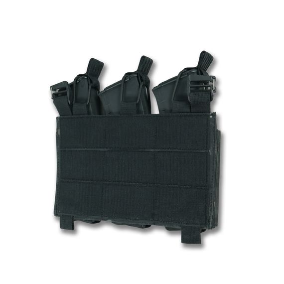 Съемная передняя панель к плитоноске с подсумками под 3 магазина черный мультикам | Зображення 3