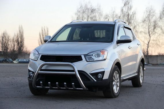 Кенгурятник WT003 (нерж.) для SsangYong Korando 2010-2019