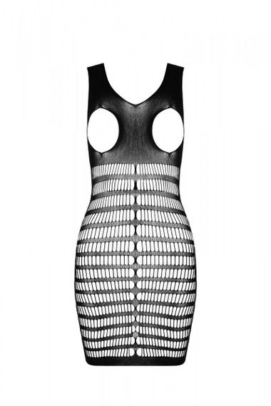 Бодістокінг-сукня з відкритими грудями Passion BS092 black sexstyle | Зображення 4