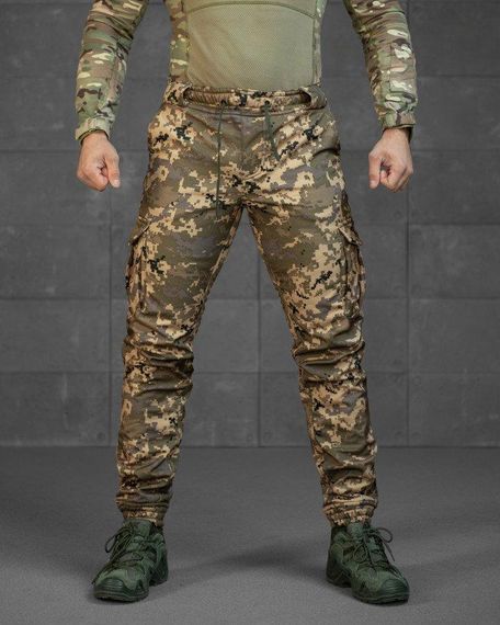 Зимние штаны soft shell BANDIT пиксель ТР6410